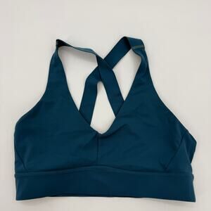 PRANA Layna Yoga Gym Sports Bra Size S Blue Light Support Pullover